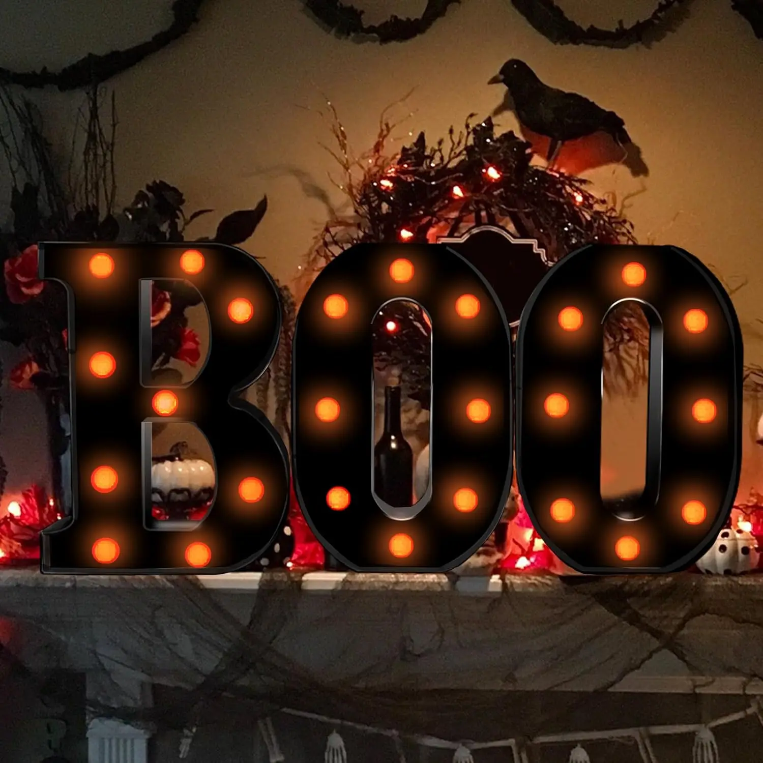 Light Up Letters Marquee - Halloween Decor Indoor-3 LED Marquee Light