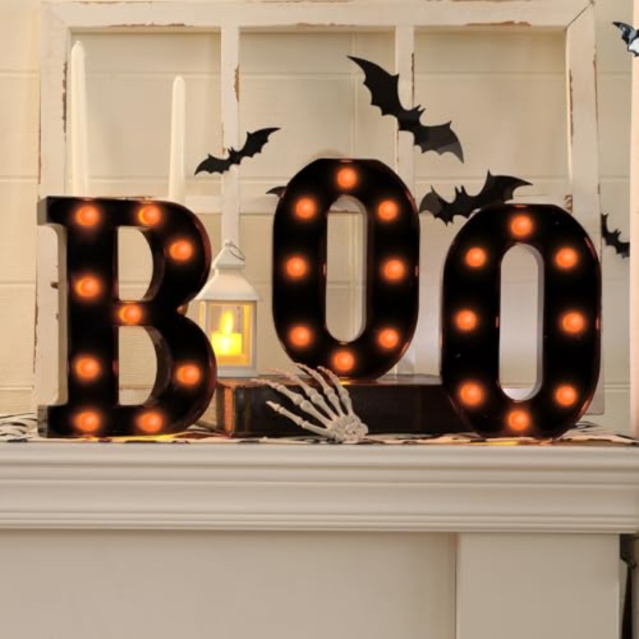 Halloween Decorations-3 Marque - Light Up Letters Marquee recension och pris