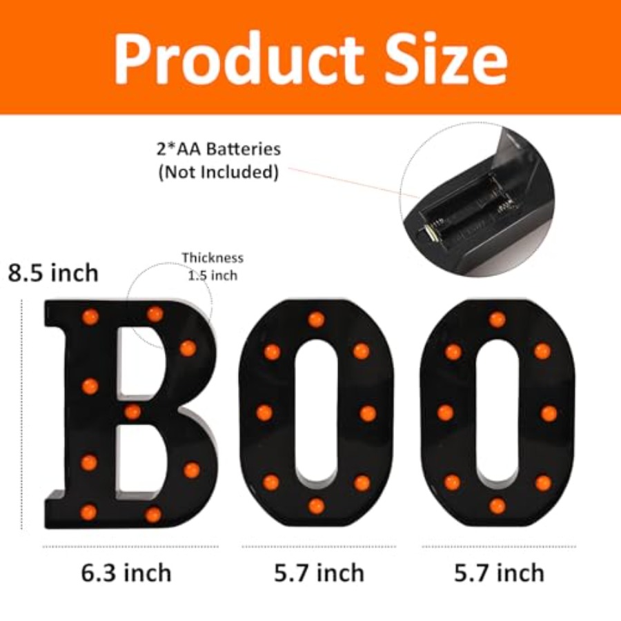 Halloween Decorations-3 Marque - Light Up Letters Marquee recension och pris