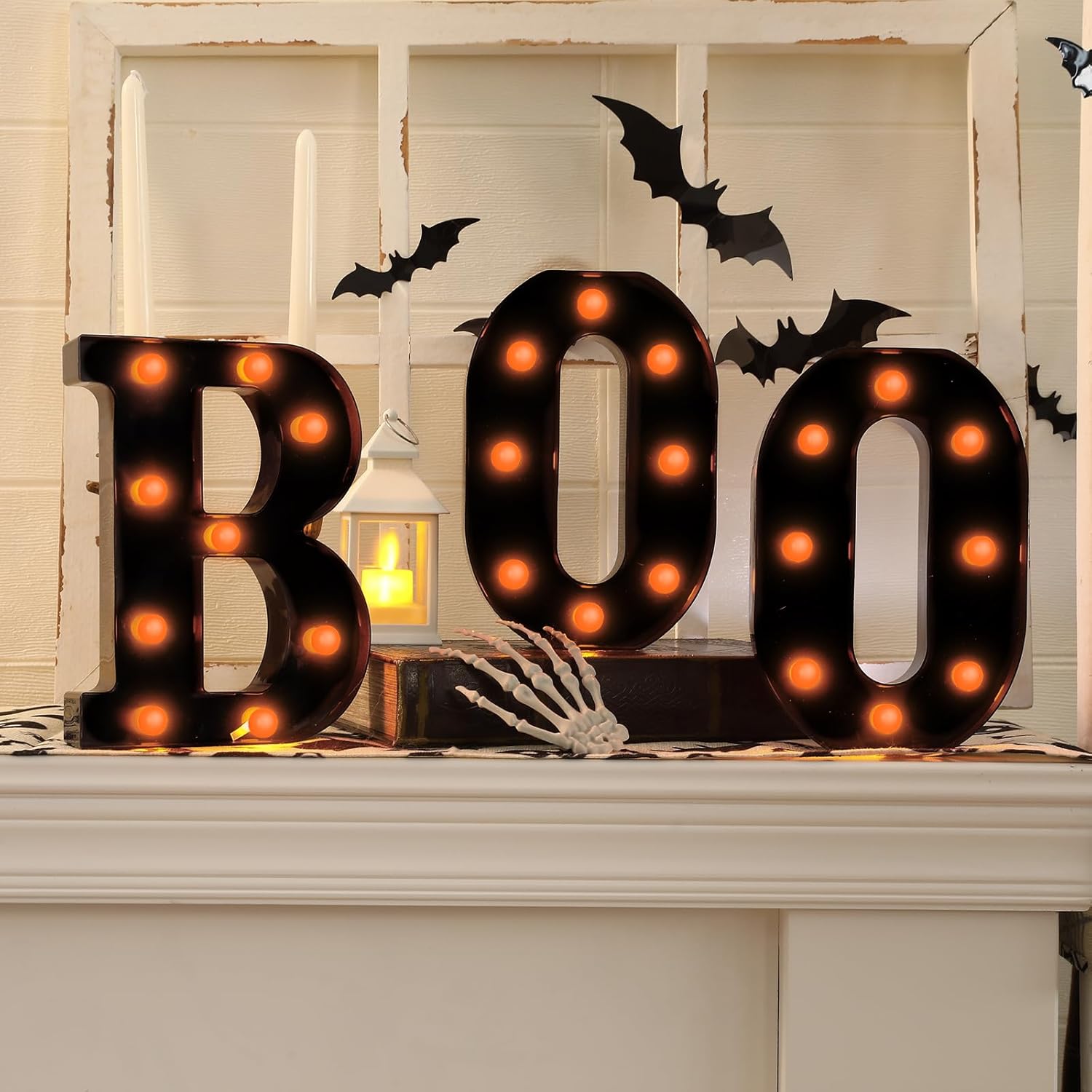 Halloween Decorations-3 LED Ma - Light Up Letters Marquee recension och pris