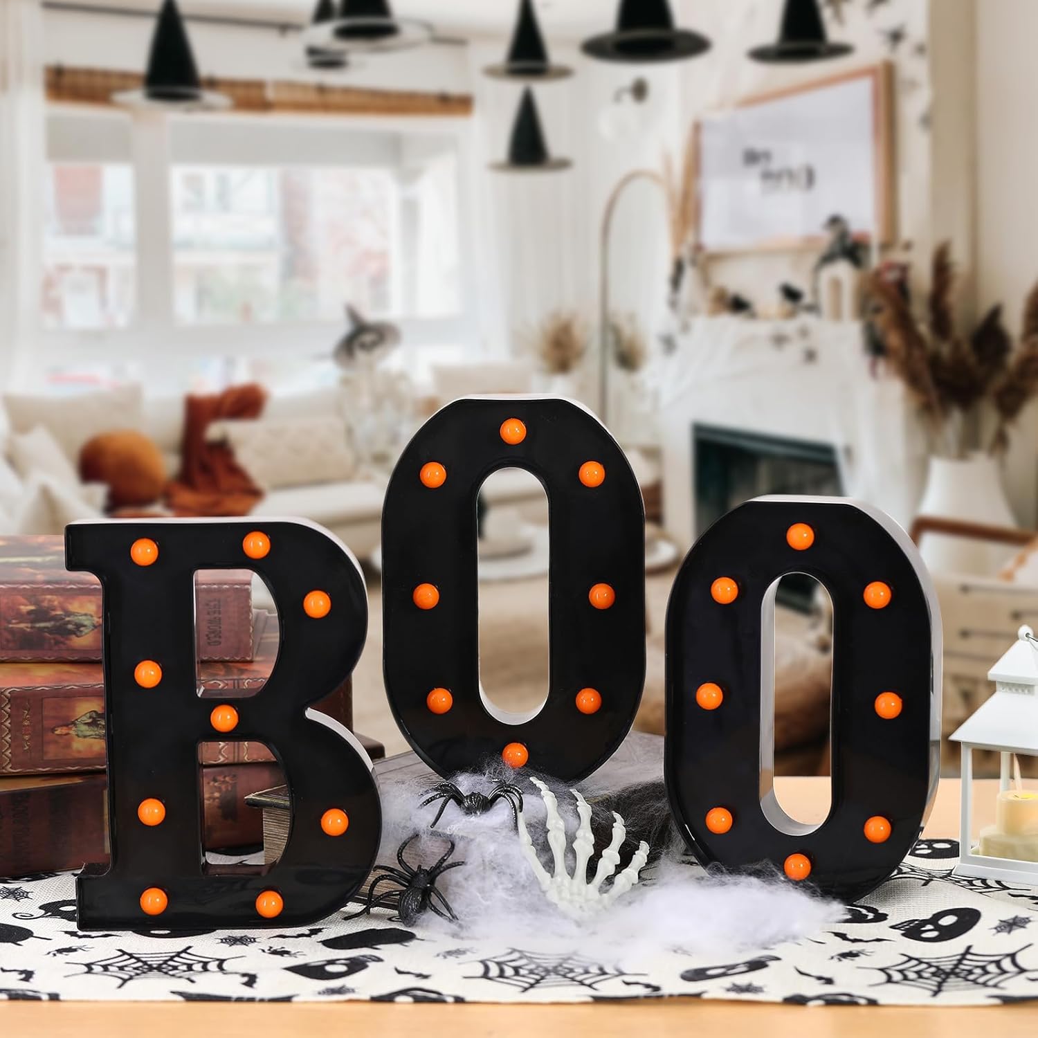 Halloween Decorations-3 LED Ma - Light Up Letters Marquee recension och pris