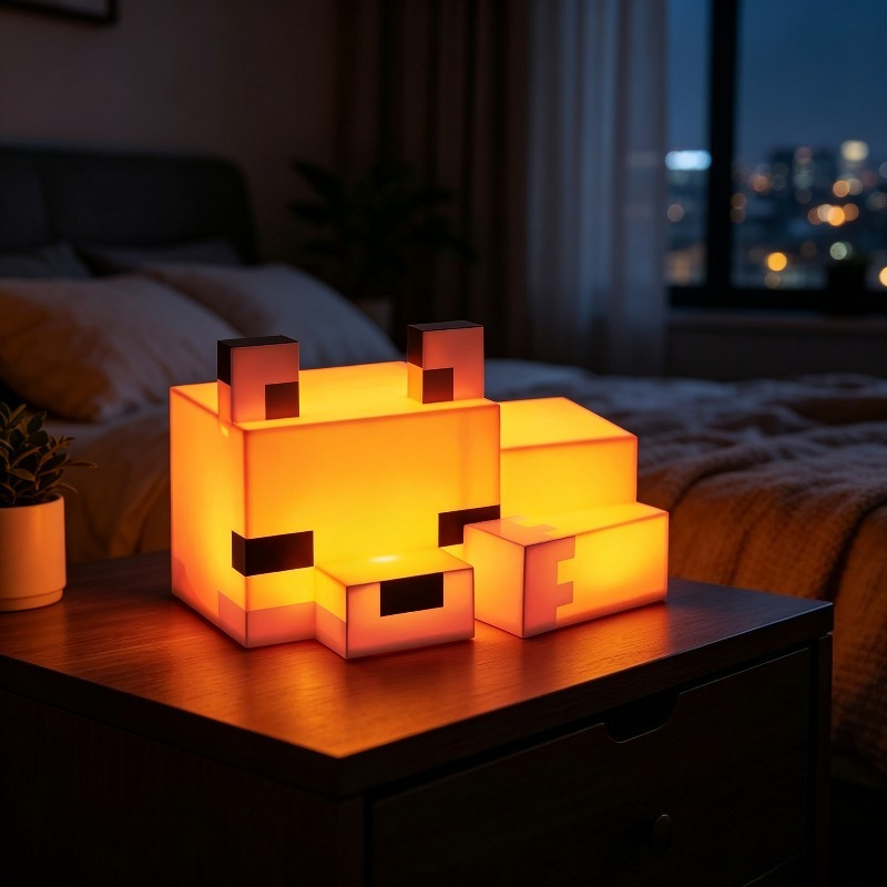 Cute Fox Night Light Hot New G - Lighting Decor Minecraft recension och pris