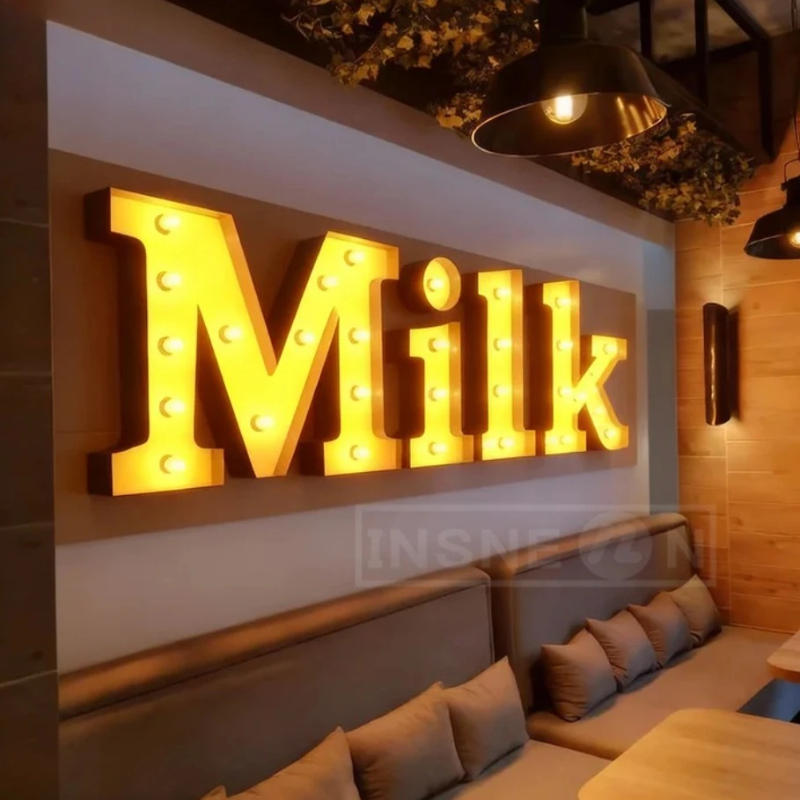 Custom Metal Light Bulb Letter - Light Up Letters Marquee recension och pris