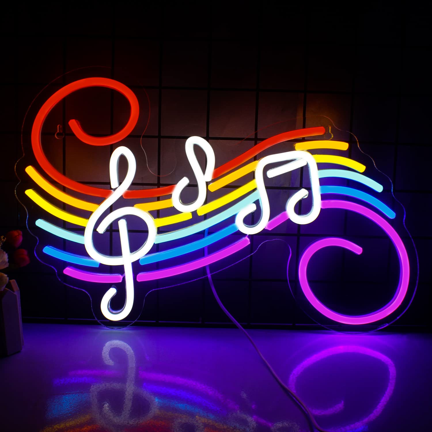 Music Notes Neon Sign Customiz - Lighting Decor Wedding recension och pris