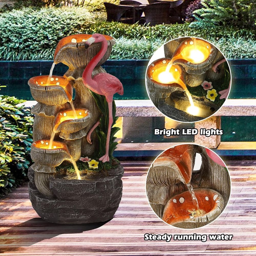5 Tier Garden Waterfalls with  - Lighting Decoration Stand recension och pris