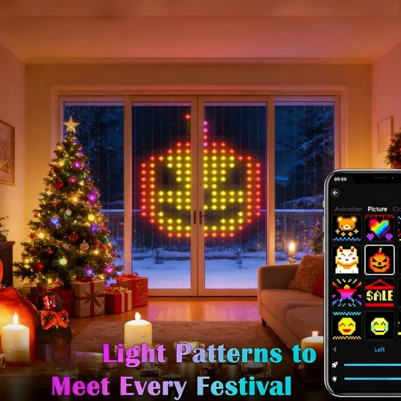 Smart 400LED Curtain Lights, M - Lighting Decor Wedding recension och pris