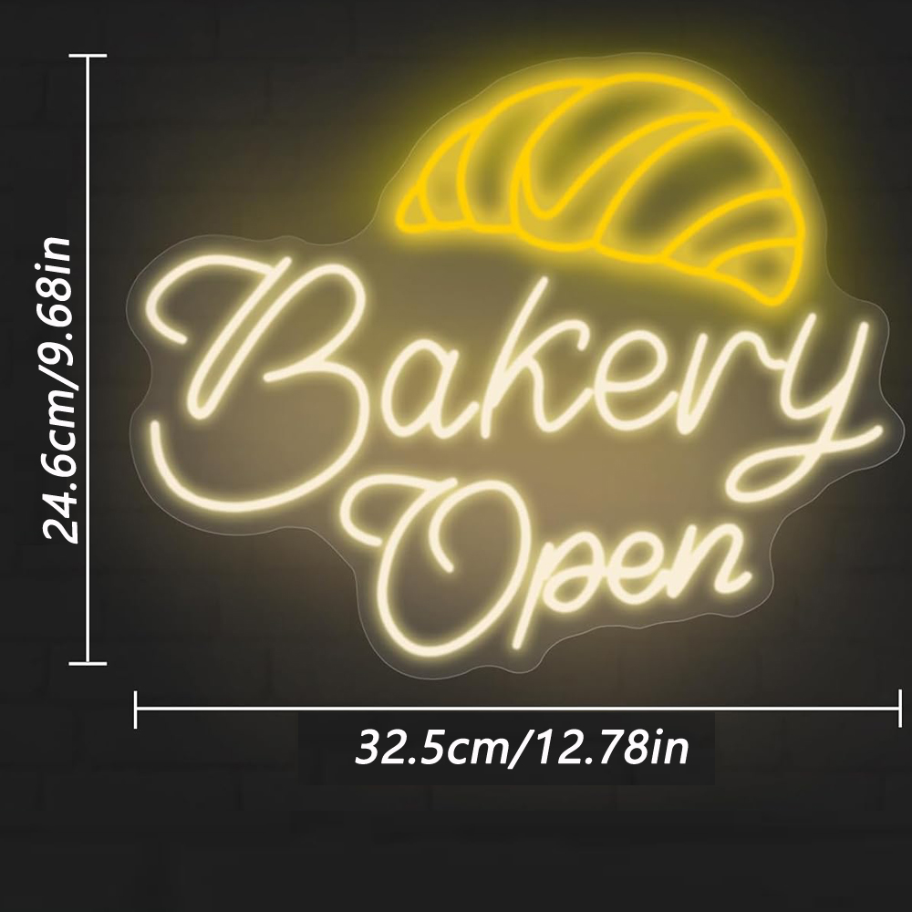 Bakery Open Neon Lights, Perfe - Bathroom Lighting Decor Ideas recension och pris