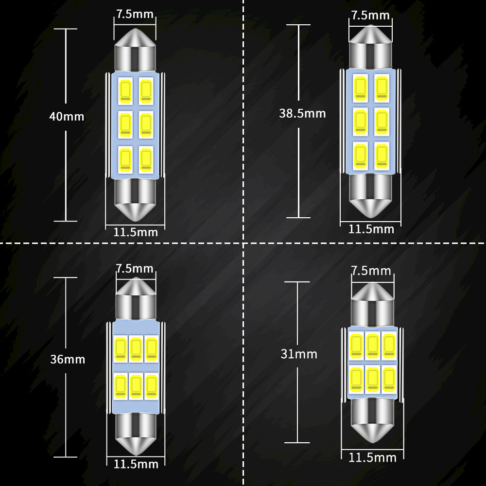 4Pcs C5W Led Car Festoon-31mm  - Colour Changing Bulb recension och pris