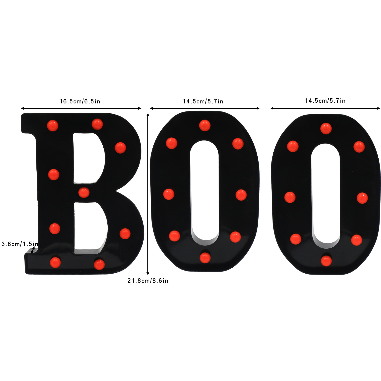 Halloween Decor Indoor-3 LED M - Light Up Letters Marquee recension och pris