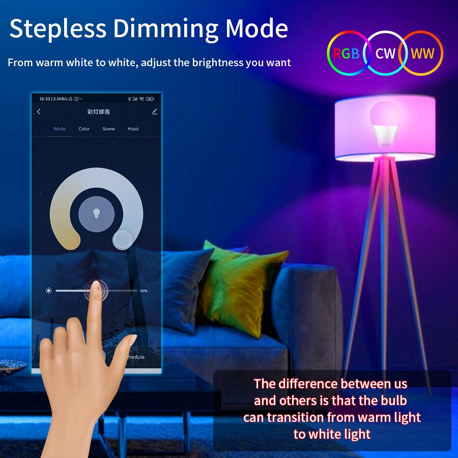 Tuya Bluetooth LED Bulb Dimmab - Colour Changing Bulb recension och pris