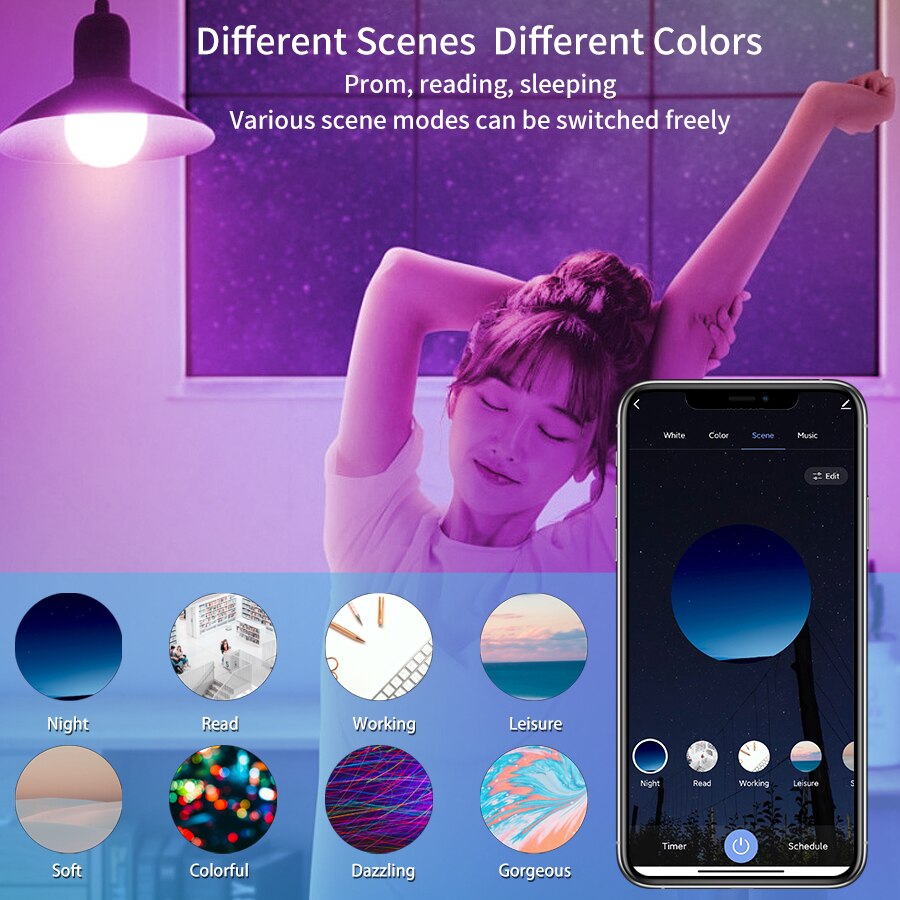 Tuya Bluetooth LED Bulb Dimmab - Colour Changing Bulb recension och pris