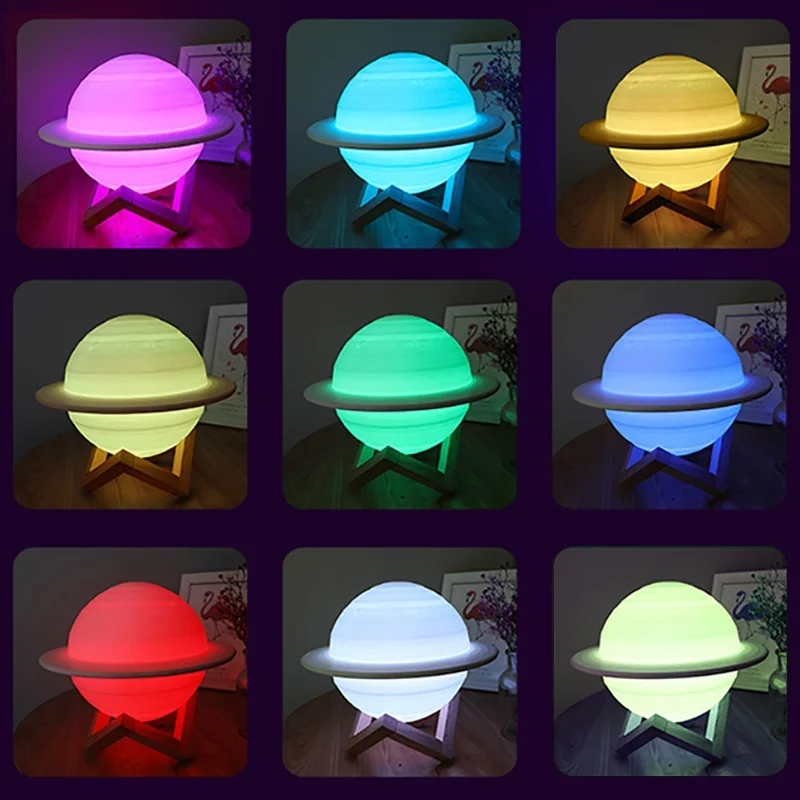 LED Night Light 3D Print Satur - Colour Changing Bulb recension och pris