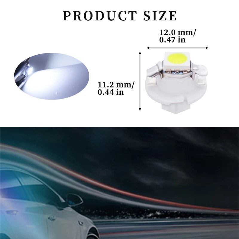 10Pcs 12V 7 Colors B8.4 Brand  - Colour Changing Bulb recension och pris