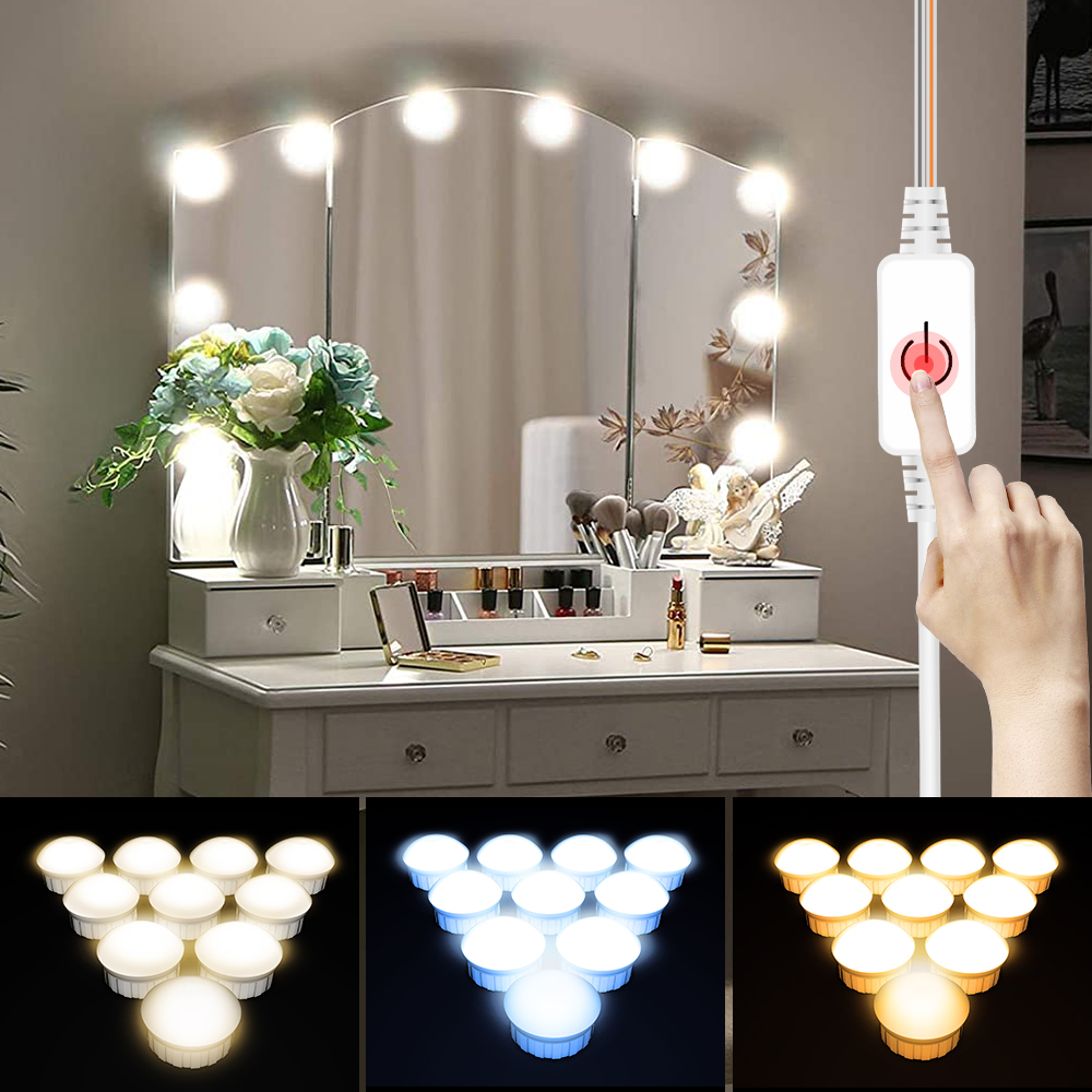 LED Mirror Light USB Dressing  - Colour Changing Bulb recension och pris