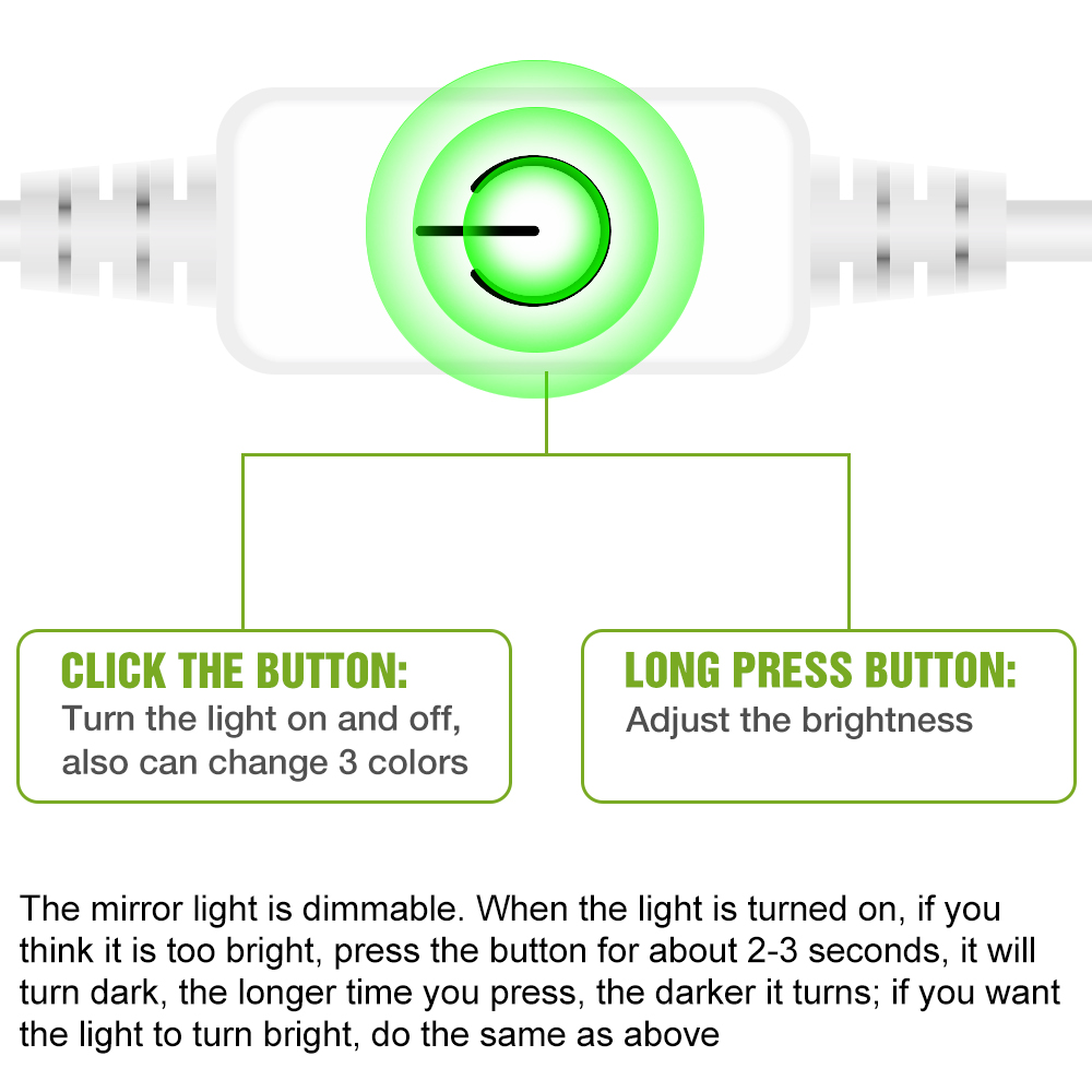 LED Mirror Light USB Dressing  - Colour Changing Bulb recension och pris