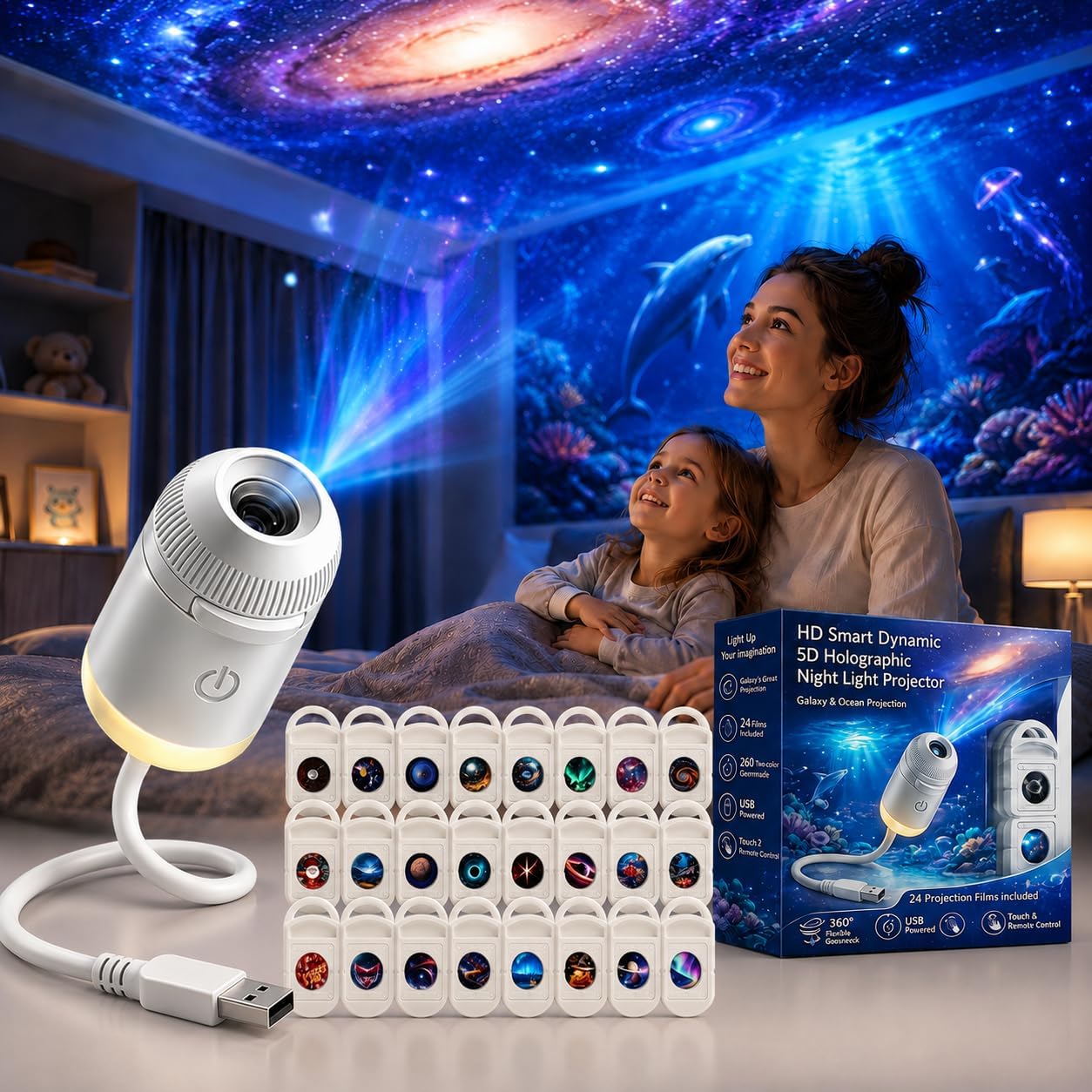 HD Smart Dynamic 5D Holographi - Lighting Decor Items recension och pris