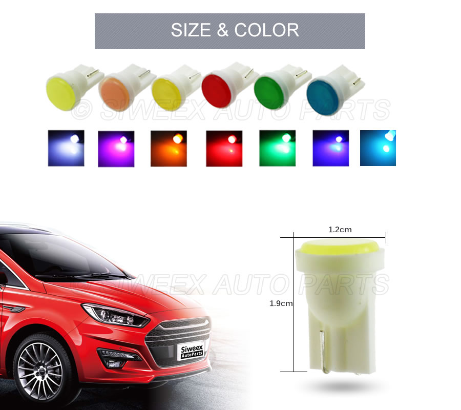 10 Pcs T10 W5W Car Interior LE - Colour Changing Bulb recension och pris