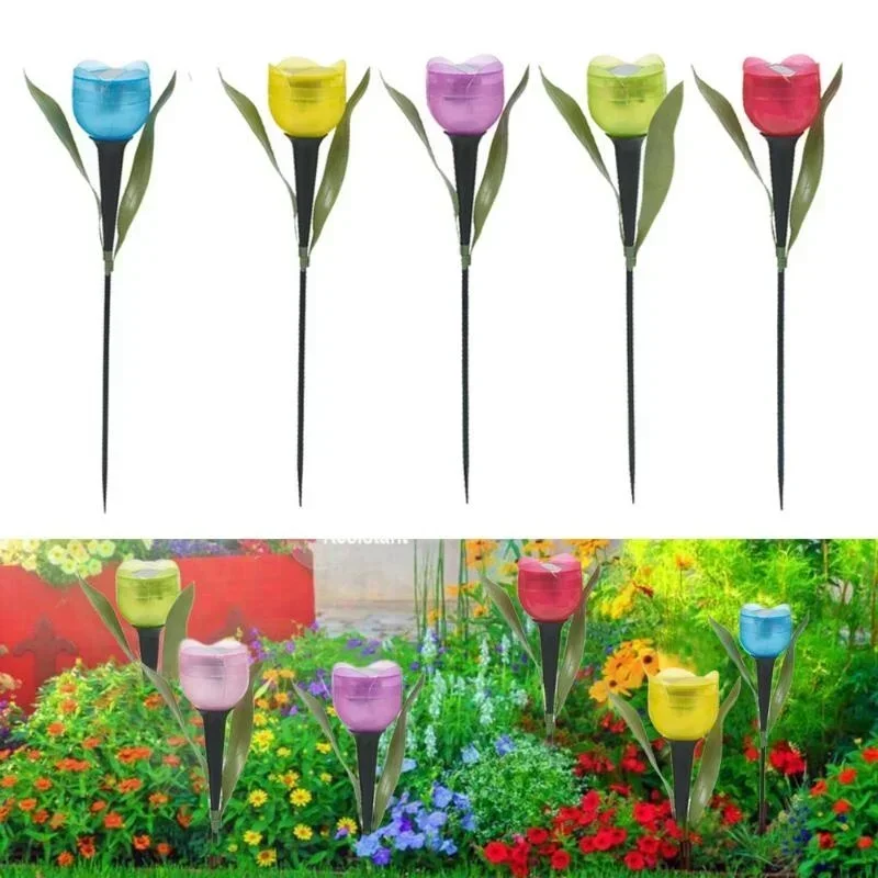 1Pcs Garden Tulip Flower Shape - Lighting Decoration Stand recension och pris