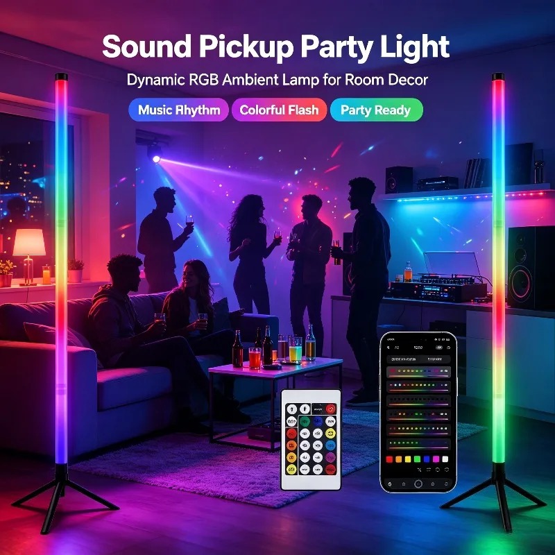 2PCS 120CM RGB Floor Lamp, Sou - Home Lighting And Decor recension och pris