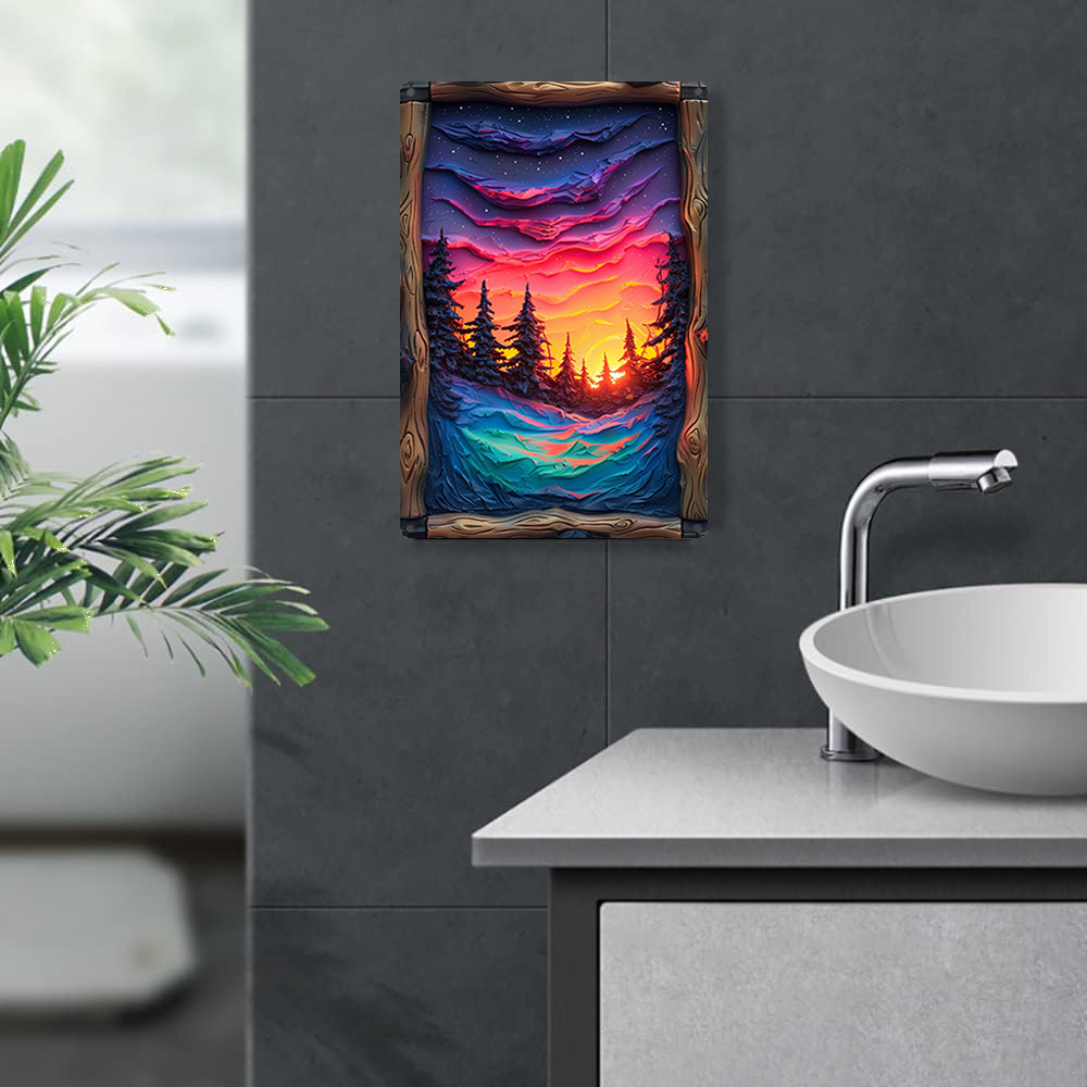 Northern Lights Art Piece, Met - Bathroom Lighting Decor Ideas recension och pris