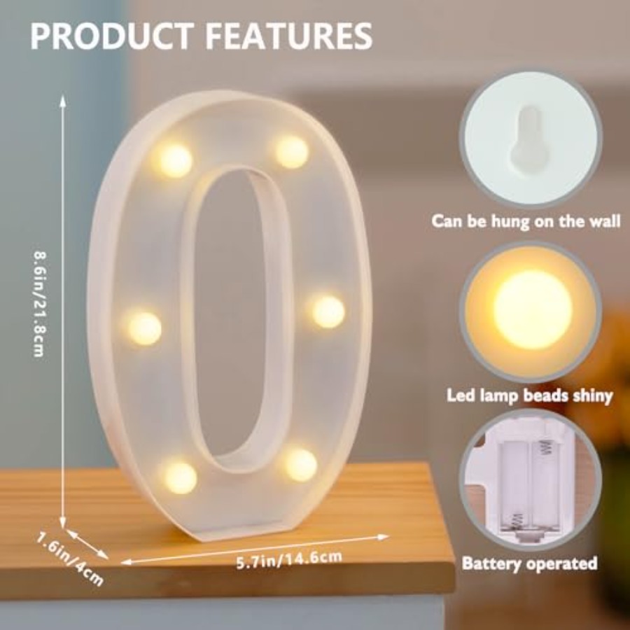 LED Marquee Numbers, 0-9 Light - Light Up Letters Marquee recension och pris