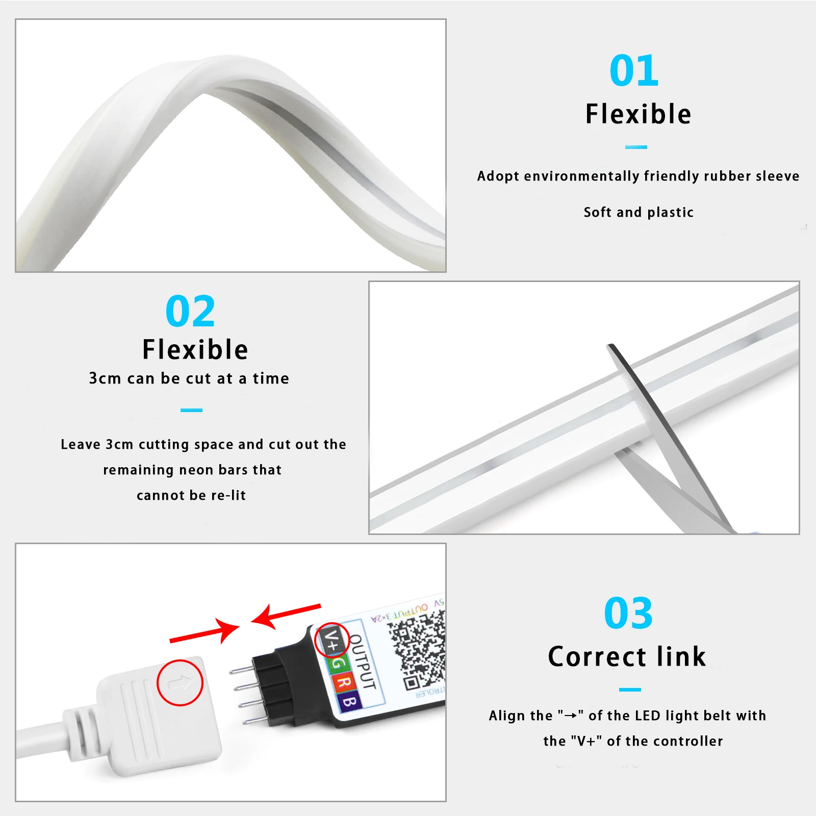 1-5m RGB LED Neon Strip Light  - Lighting Decor Items recension och pris